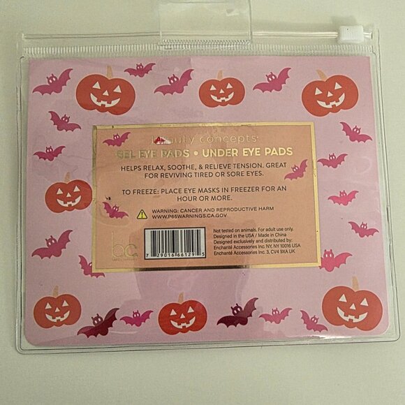 Cute Spooky Cooling Gel Eye Pads | Black Cat, Glitter, Spa Day, Girl's Night NEW - Picture 4 of 4